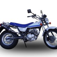 Exhaust compatible with Suzuki Rv 125 Van Van 2003-2017, Furore Nero, Racing slip-on exhaust including link pipe