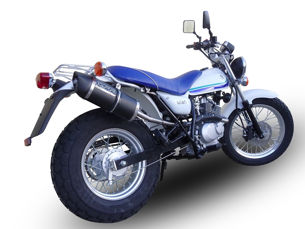 Exhaust compatible with Suzuki Rv 125 Van Van 2003-2017, Furore Nero, Racing slip-on exhaust including link pipe
