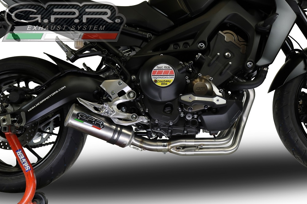Exhaust compatible with Yamaha Mt-09 Tracer 900 2015-2016, M3 Inox , Homologated legal full system exhaust, including removable db killer