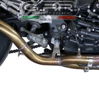 Exhaust compatible with Yamaha Mt-10 2016-2024, Furore Evo4 Nero, Homologated legal Mid-full system exhaust, including removable db killer and catalyst