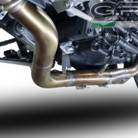 Exhaust compatible with Yamaha Mt-10 2016-2024, Furore Evo4 Nero, Homologated legal Mid-full system exhaust, including removable db killer and catalyst