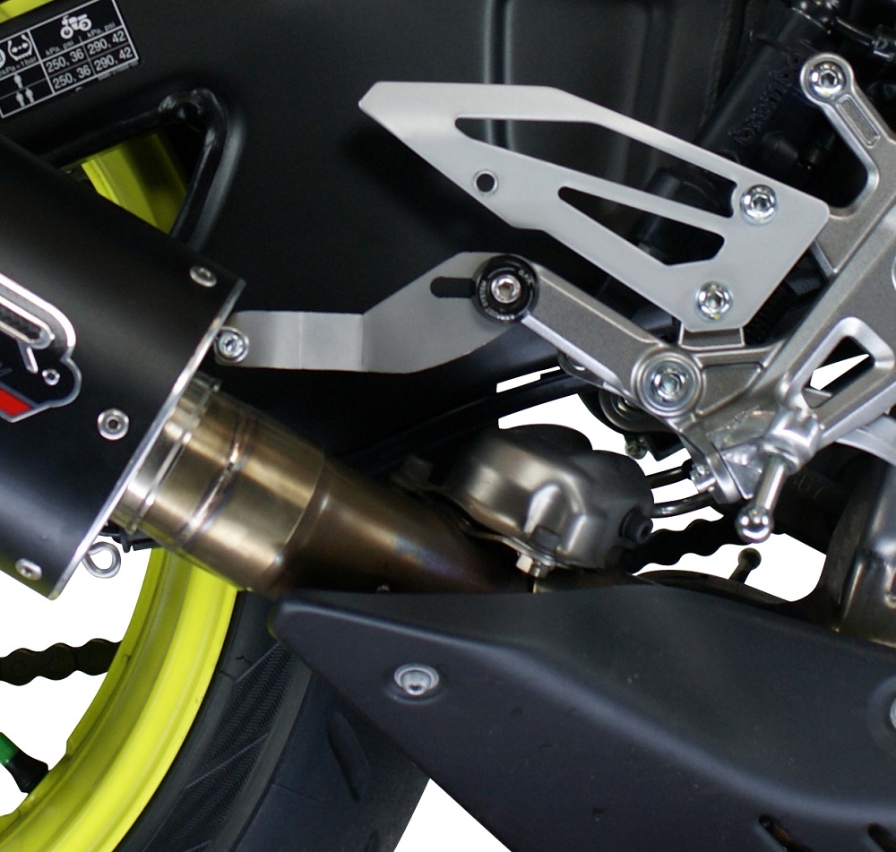 Exhaust compatible with Yamaha Mt-10 2016-2024, M3 Poppy , Homologated legal slip-on exhaust including removable db killer and link pipe