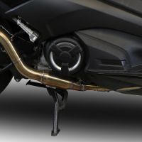 Exhaust compatible with Yamaha T-Max 530 2017-2021, Furore Evo4 Nero, Homologated legal full system exhaust, including removable db killer and catalyst