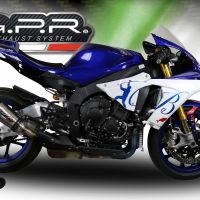   Yamaha Yzf R1-R1-M 2020 Evacuare slip-on omologata, inclusiv db killer detașabil și cot de legătură,New Grand Prix Evo Titanium