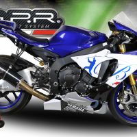 Exhaust compatible with Yamaha Yzf R1-R1-M 2017-2019, Furore Nero, Racing mid-full system exhaust