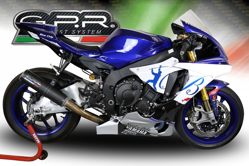   Yamaha Yzf R1-R1-M 2017 Sistem de evacuare de curse la mijlocul complet,M3 Black Titanium