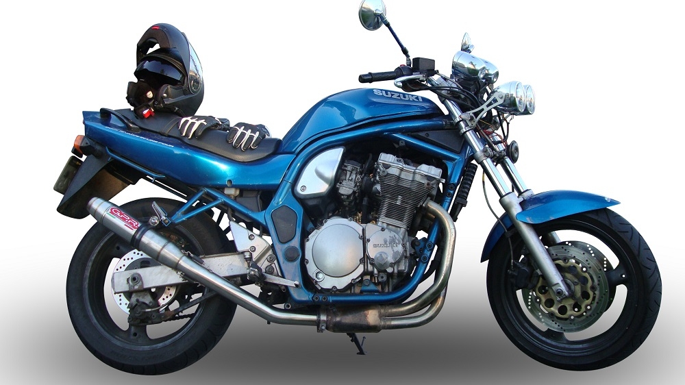 Esapament GPR compatibil cu Suzuki Gsf 1200 Bandit - S  2005 Evacuare slip-on omologata, inclusiv db killer detașabil și cot de legătură,Deeptone Inox