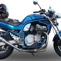 Esapament GPR compatibil cu Suzuki Gsf 1200 Bandit - S  2005 Evacuare slip-on omologata, inclusiv db killer detașabil și cot de legătură,Deeptone Inox