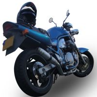 Esapament GPR compatibil cu Suzuki Gsf 1200 Bandit - S  2005 Evacuare slip-on omologata, inclusiv db killer detașabil și cot de legătură,Deeptone Inox