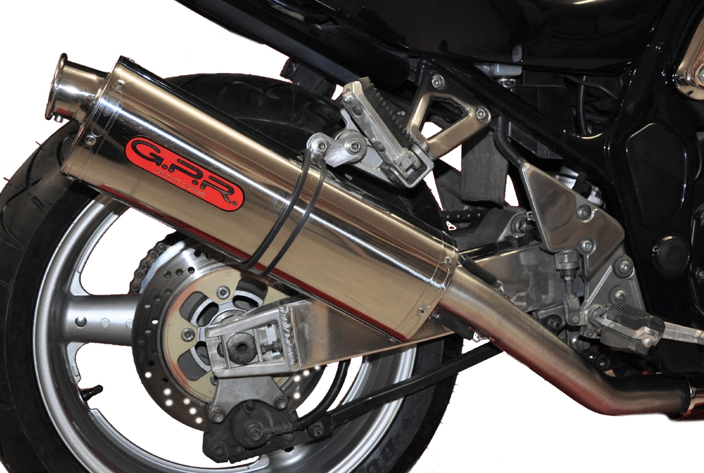 Esapament GPR compatibil cu Suzuki Gsf 650 Bandit - S  2005 Evacuare slip-on omologata, inclusiv db killer detașabil, cot de legătură și catalizator,Trioval
