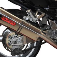 Esapament GPR compatibil cu Suzuki Gsf 650 Bandit - S  2005 Evacuare slip-on omologata, inclusiv db killer detașabil, cot de legătură și catalizator,Trioval
