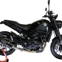 Esapament GPR compatibil cu Benelli Leoncino 500  2017  Sistem omologat legal de evacuare Mid-full, inclusiv db killer și catalizator detașabil,Furore Evo4 Nero