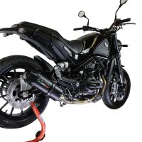 Esapament GPR compatibil cu Benelli Leoncino 500  2017  Sistem omologat legal de evacuare Mid-full, inclusiv db killer și catalizator detașabil,Furore Evo4 Nero