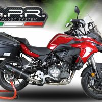 Esapament GPR compatibil cu Benelli Trk 502 2017 Evacuare slip-on omologata, inclusiv db killer detașabil, cot de legătură și catalizator,Furore Evo4 Nero