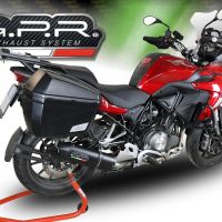 Esapament GPR compatibil cu Benelli Trk 502 2017 Evacuare slip-on omologata, inclusiv db killer detașabil, cot de legătură și catalizator,Furore Evo4 Nero