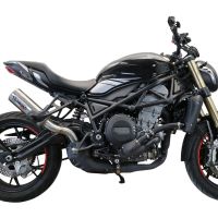 Esapament GPR compatibil cu Benelli 752 S 2022 Evacuare slip-on omologata, inclusiv db killer detașabil și cot de legătură,M3 Inox 