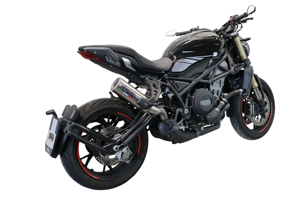 Esapament GPR compatibil cu Benelli 752 S 2022 Evacuare slip-on omologata, inclusiv db killer detașabil și cot de legătură,M3 Inox 