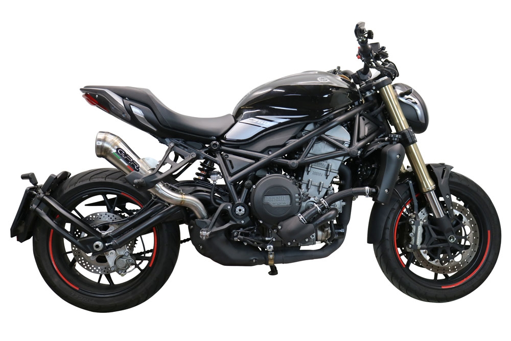 Esapament GPR compatibil cu Benelli 752 S 2019 Evacuare slip-on omologata, inclusiv db killer detașabil și cot de legătură,Powercone Evo