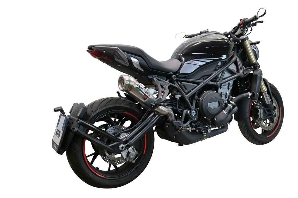 Esapament GPR compatibil cu Benelli 752 S 2019 Evacuare slip-on omologata, inclusiv db killer detașabil și cot de legătură,Powercone Evo