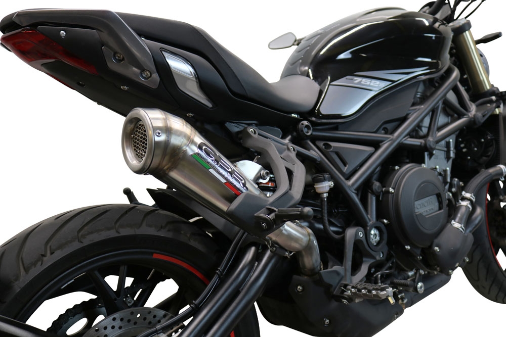 Esapament GPR compatibil cu Benelli 752 S 2019 Evacuare slip-on omologata, inclusiv db killer detașabil și cot de legătură,Powercone Evo