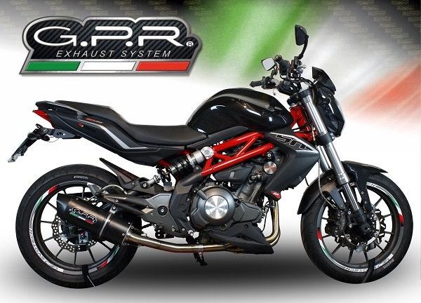 Esapament GPR compatibil cu Benelli Bn 302 S 2017 Evacuare slip-on omologata, inclusiv db killer detașabil și cot de legătură,Furore Evo4 Poppy