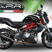 Esapament GPR compatibil cu Benelli Bn 302 S 2017 Evacuare slip-on omologata, inclusiv db killer detașabil și cot de legătură,Furore Evo4 Poppy