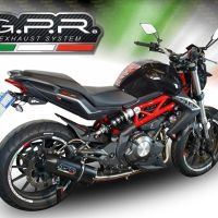 Esapament GPR compatibil cu Benelli Bn 302 S 2017 Evacuare slip-on omologata, inclusiv db killer detașabil și cot de legătură,Furore Evo4 Nero