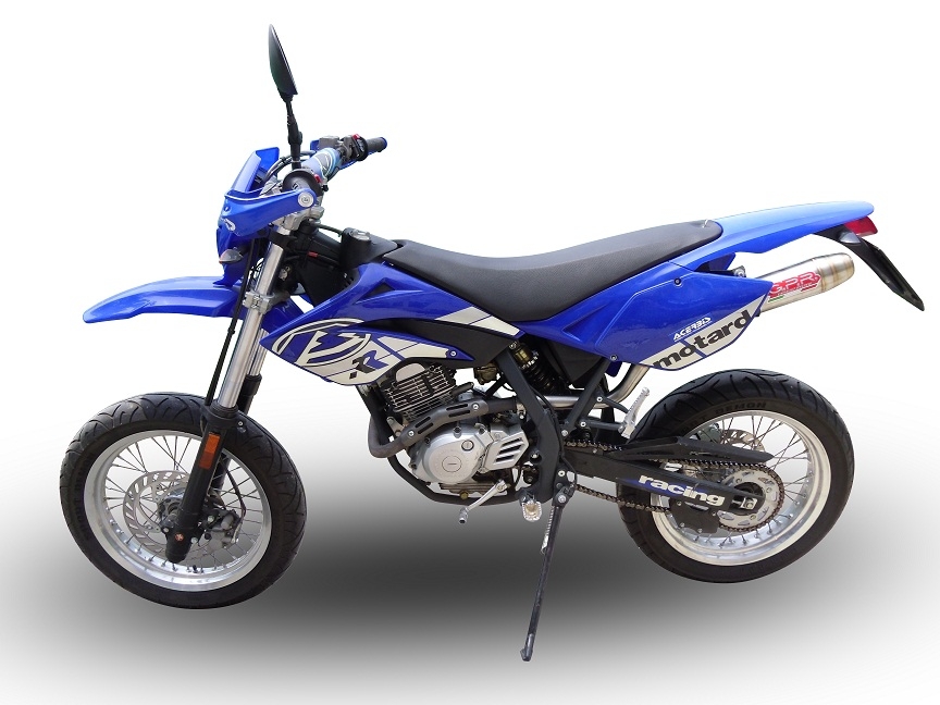 Esapament GPR compatibil cu Beta RR 125 Enduro Ac 4t 2005 Evacuare slip-on omologata, inclusiv db killer detașabil și cot de legătură,Deeptone Inox