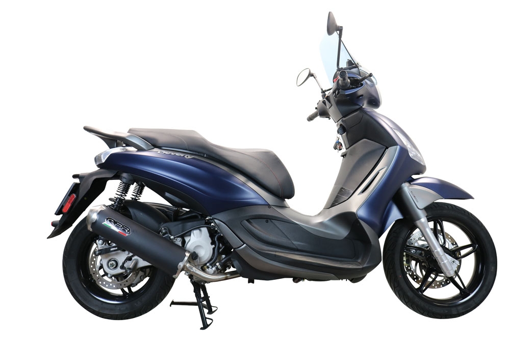 Esapament GPR compatibil cu Piaggio Beverly 350  2016 Sistem complet de evacuare legal omologat, inclusiv db killer și catalizator detașabil,Evo4 Road