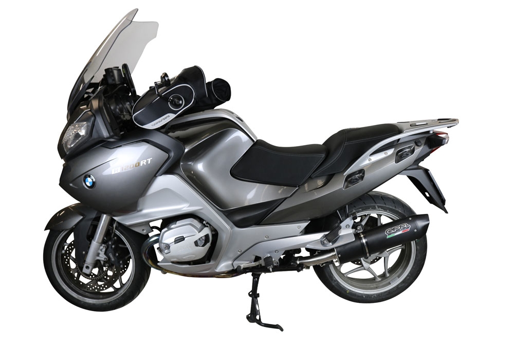 Esapament GPR compatibil cu Bmw R 1200 Rt 2009 Evacuare slip-on omologata, inclusiv db killer detașabil și cot de legătură,Furore Nero
