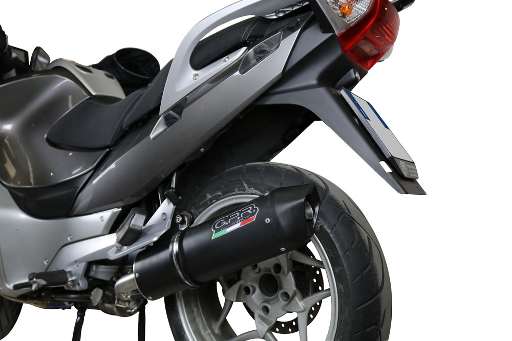 Esapament GPR compatibil cu Bmw R 1200 R 2011 Evacuare slip-on omologata, inclusiv db killer detașabil și cot de legătură,Furore Nero