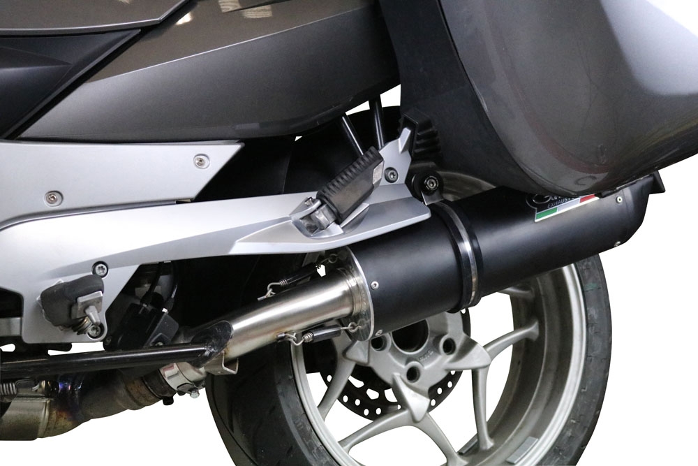 Esapament GPR compatibil cu Bmw R 1200 R 2011 Evacuare slip-on omologata, inclusiv db killer detașabil și cot de legătură,Furore Nero