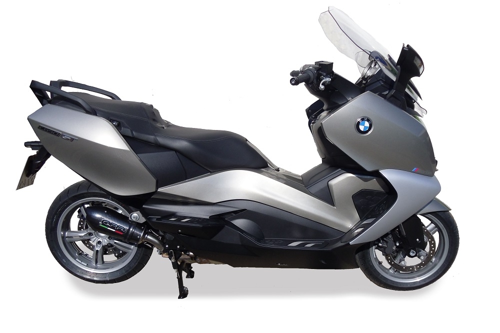 Esapament GPR compatibil cu Bmw C 650 Gt 2012 Evacuare slip-on omologata, inclusiv db killer detașabil și cot de legătură,New Grand Prix Evo Poppy
