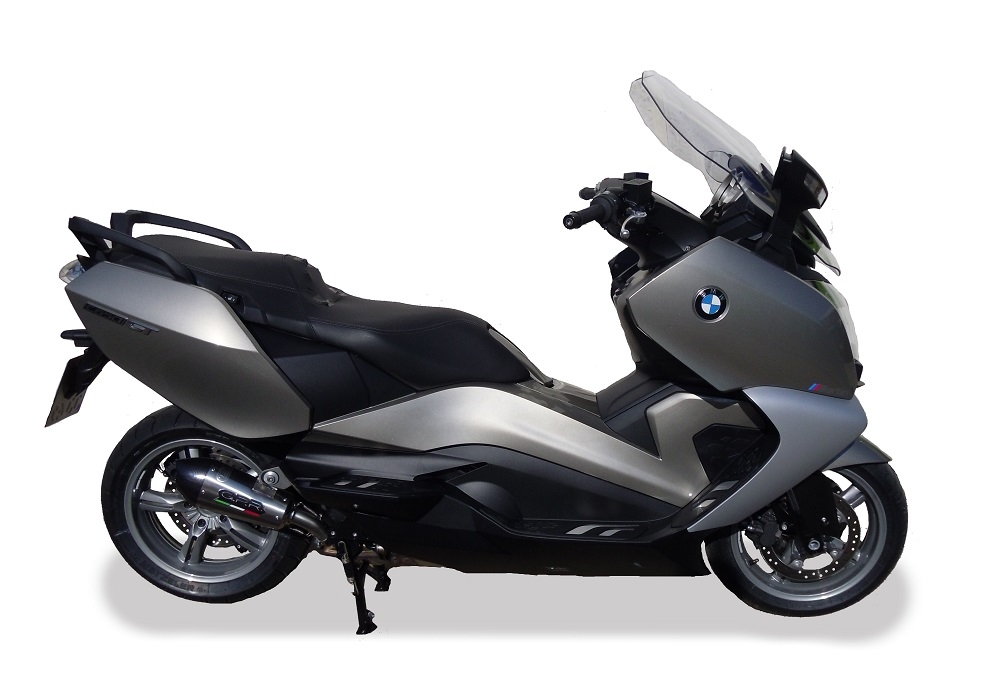 Esapament GPR compatibil cu Bmw C 650 Gt 2012 Evacuare slip-on omologata, inclusiv db killer detașabil și cot de legătură,New Grand Prix Evo Titanium
