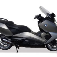 Esapament GPR compatibil cu Bmw C 650 Gt 2012 Evacuare slip-on omologata, inclusiv db killer detașabil și cot de legătură,New Grand Prix Evo Titanium