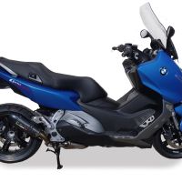 Esapament GPR compatibil cu Bmw C 600 Sport 2012 Evacuare slip-on omologata, inclusiv db killer detașabil și cot de legătură,New Grand Prix Evo Poppy