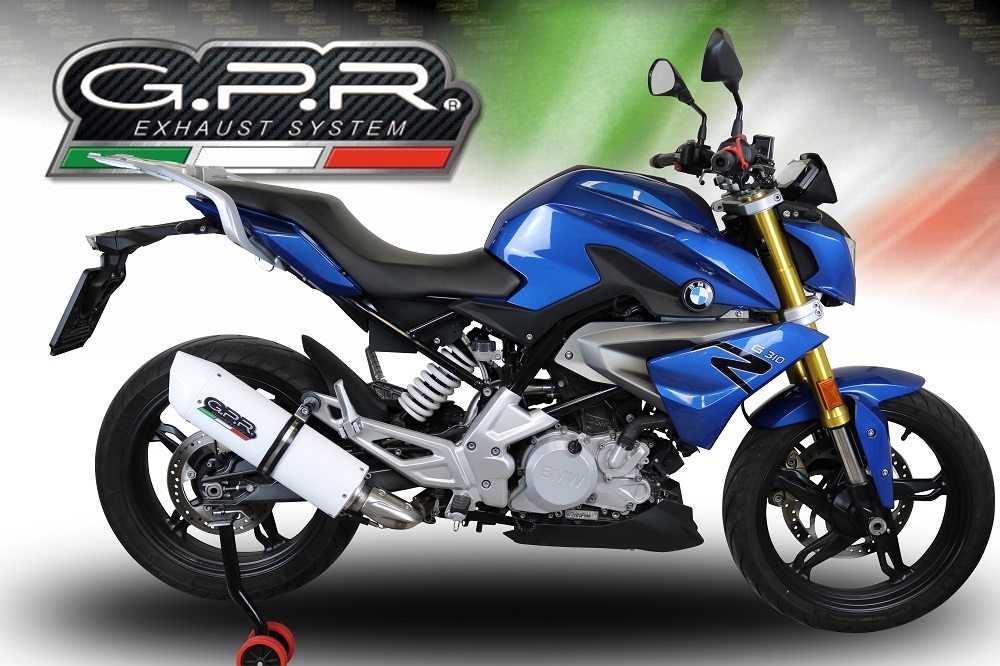 Esapament GPR compatibil cu Bmw G 310 R 2022 Sistem complet de evacuare legal omologat, inclusiv db killer și catalizator detașabil,Albus Evo4