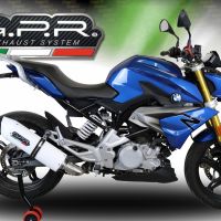 Esapament GPR compatibil cu Bmw G 310 R 2022 Sistem complet de evacuare legal omologat, inclusiv db killer și catalizator detașabil,Albus Evo4