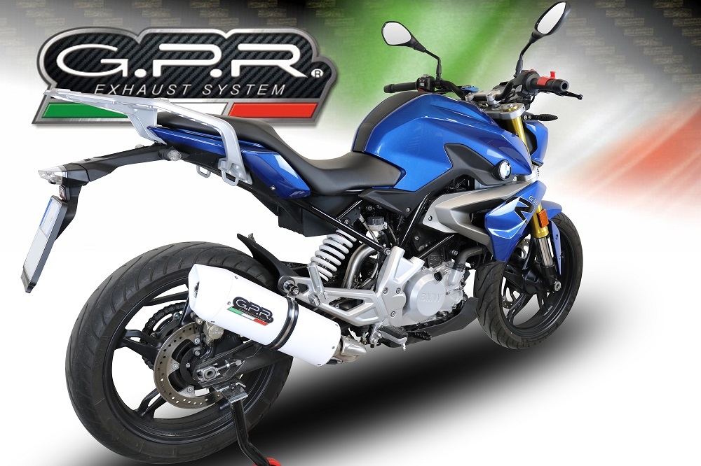 Esapament GPR compatibil cu Bmw G 310 R 2022 Sistem complet de evacuare legal omologat, inclusiv db killer și catalizator detașabil,Albus Evo4