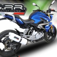 Esapament GPR compatibil cu Bmw G 310 R 2022 Sistem complet de evacuare legal omologat, inclusiv db killer și catalizator detașabil,Albus Evo4