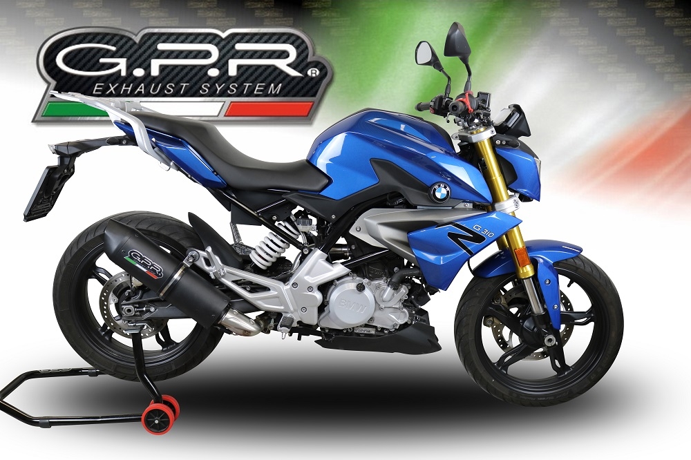 Esapament GPR compatibil cu Bmw G 310 R 2022 Sistem complet de evacuare legal omologat, inclusiv db killer și catalizator detașabil,Furore Evo4 Poppy