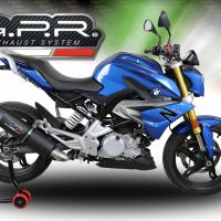 Esapament GPR compatibil cu Bmw G 310 R 2022 Sistem complet de evacuare legal omologat, inclusiv db killer și catalizator detașabil,Furore Evo4 Poppy