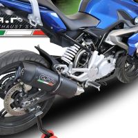 Exhaust compatible with Bmw G 310 R 2017-2021, Furore Evo4 Nero, Homologated legal full system exhaust, including removable db killer and catalyst