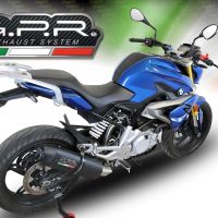 Exhaust compatible with Bmw G 310 R 2017-2021, Furore Evo4 Nero, Homologated legal full system exhaust, including removable db killer and catalyst