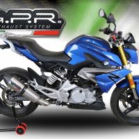 Esapament GPR compatibil cu Bmw G 310 R 2022 Sistem complet de evacuare legal omologat, inclusiv db killer și catalizator detașabil,New Grand Prix Evo Titanium