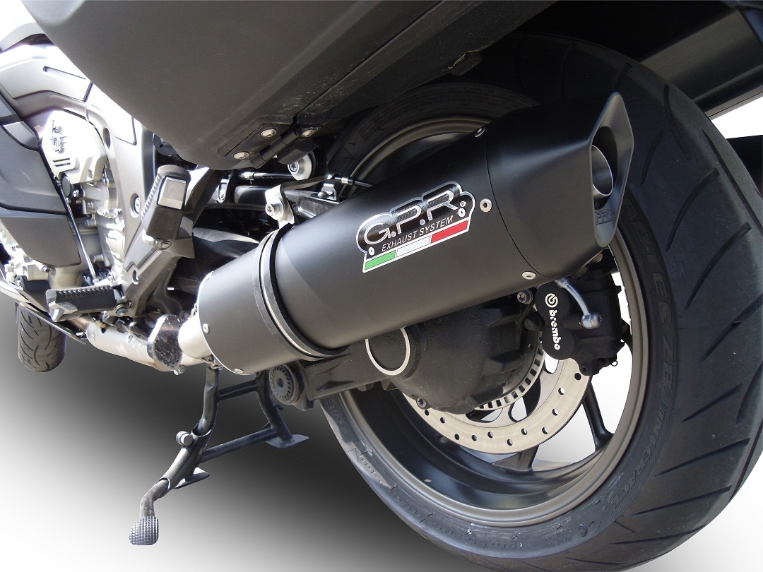 Esapament GPR compatibil cu Bmw K 1600 Gt 2010 Evacuare cu dublă omologare legală, inclusiv db killers și coturi de legătură detașabile,Furore Nero