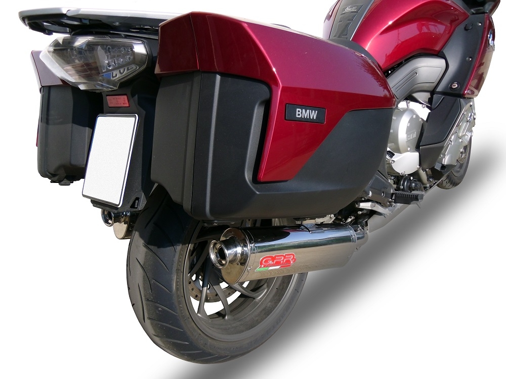 Esapament GPR compatibil cu Bmw K 1600 Gt 2010 Evacuare cu dublă omologare legală, inclusiv db killers și coturi de legătură detașabile,Trioval