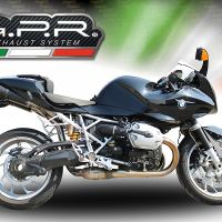 Esapament GPR compatibil cu Bmw R 1200 S 2006 Evacuare cu dublă omologare legală, inclusiv db killers și coturi de legătură detașabile,Furore Poppy