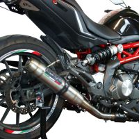 Esapament GPR compatibil cu Benelli Bn 302 S 2015 Evacuare slip-on omologata, inclusiv db killer detașabil și cot de legătură,Deeptone Inox