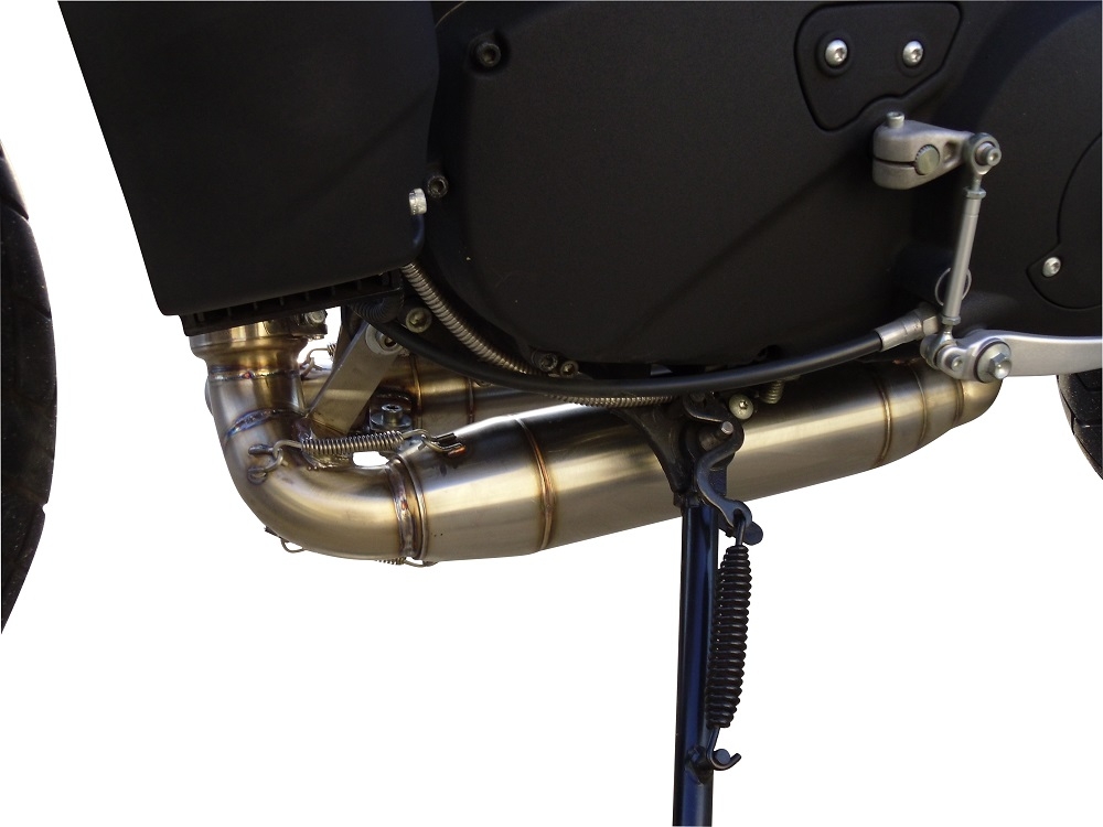 Esapament GPR compatibil cu Buell Xb 9 2003 Evacuare cu dublă omologare legală, inclusiv db killers și coturi de legătură detașabile,Deeptone Inox